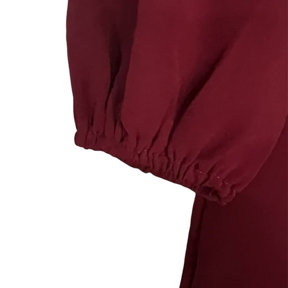 Lulus Wrap Dress Burgandy Holiday Women Small - Picture 3 of 9